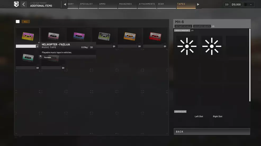 Wardogs Buy Screen