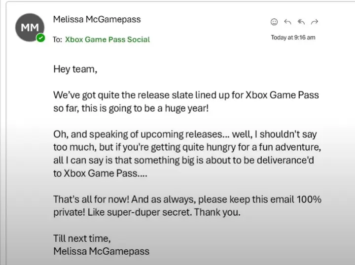 Cyberpunk 2077 Teaser Email