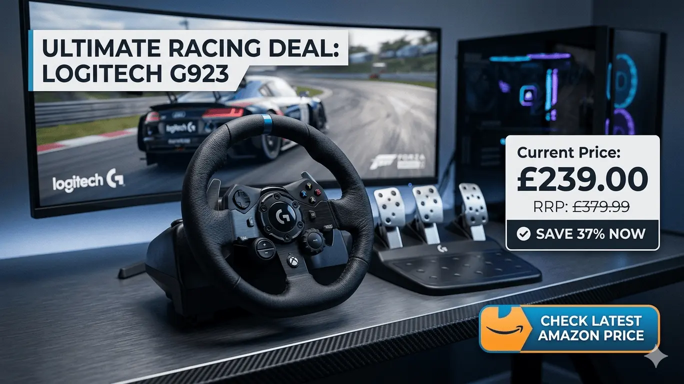 Logitech G923 Racing Wheel Plunges 37% to £239 Days Before Forza Horizon 6