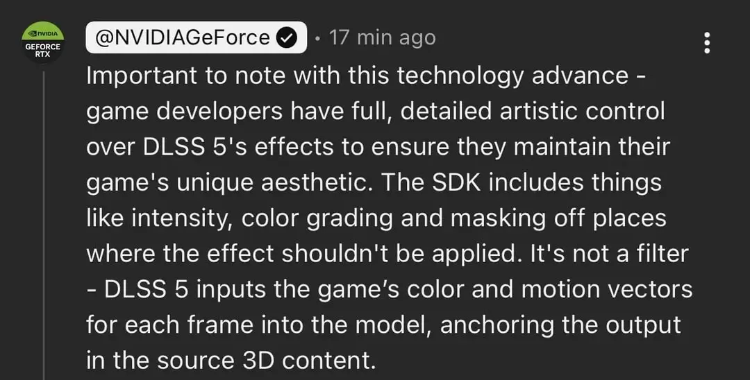 Nvidia's Official Response
