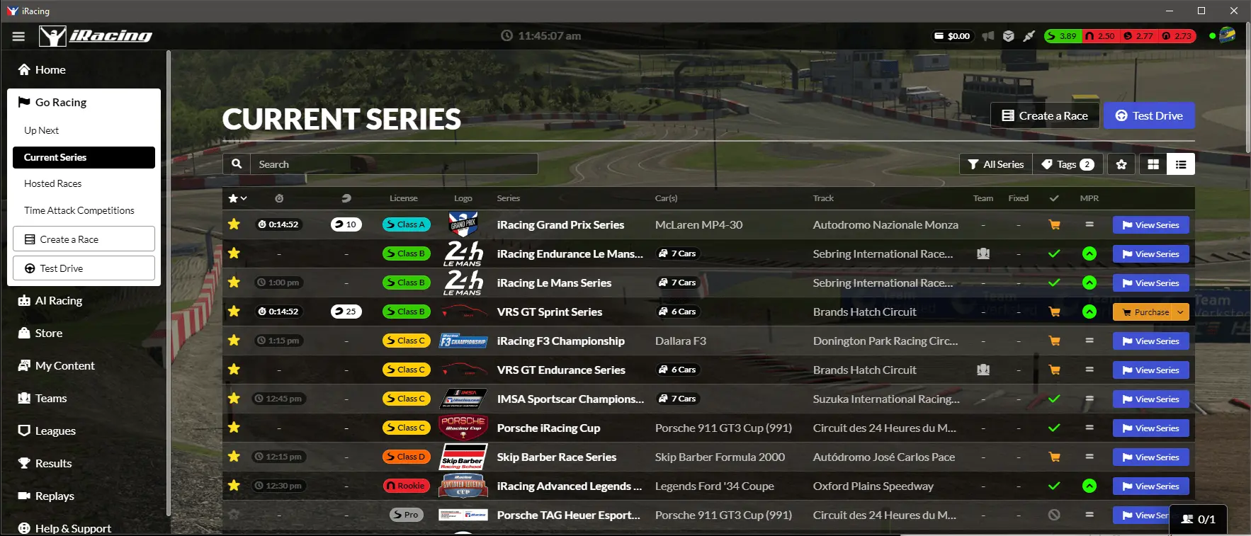 iRacing Interface